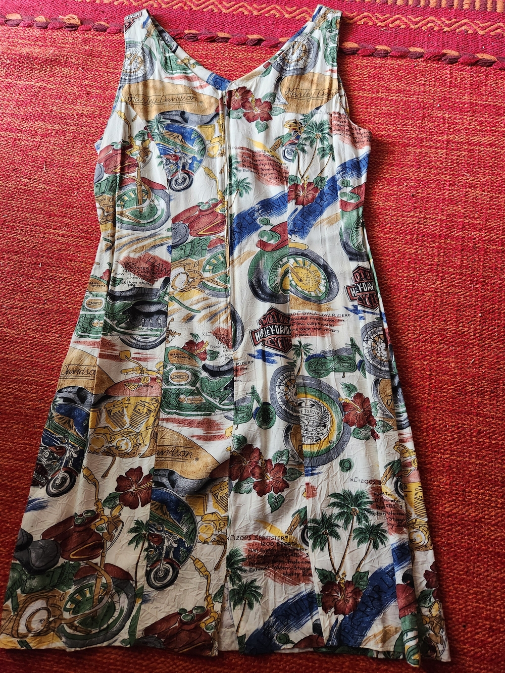 Harley-Davidson Multicolor Motorcycle Print Midi Dress - Picture 7 of 12